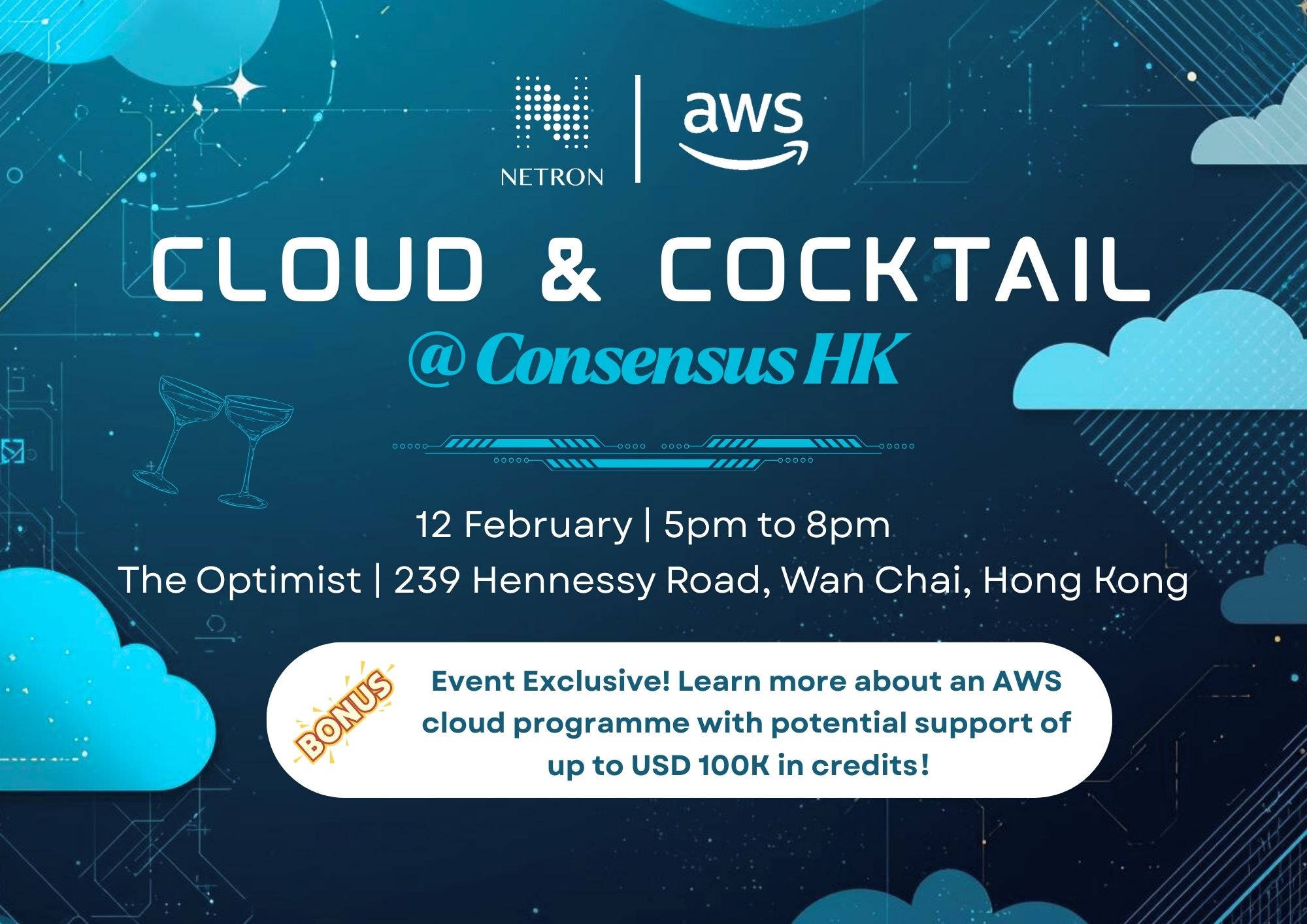 [Hong Kong] Cloud & Cocktail @ Consensus HK